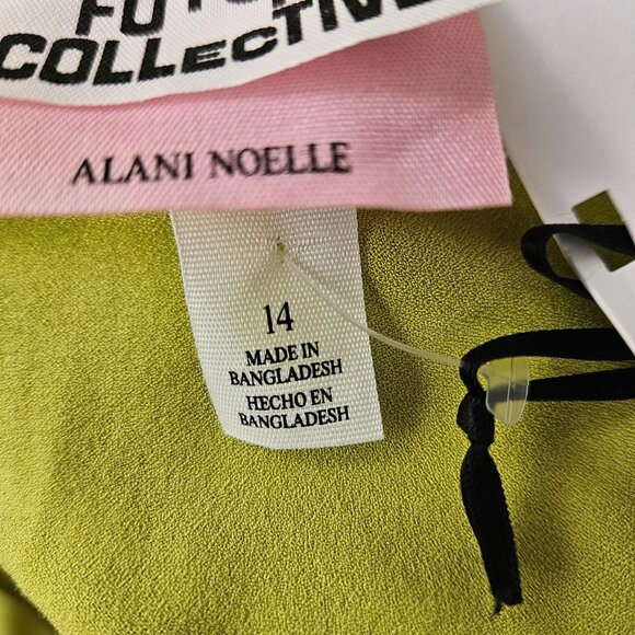 Womens Strappy Lime Green Maxi Dress Size 14 Boho Cut-Out Front & Open Back - Picture 10 of 12